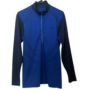 Patagonia navy/royal blue performance half-zip sz L